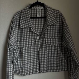 Gray Checkered Women's Jacket